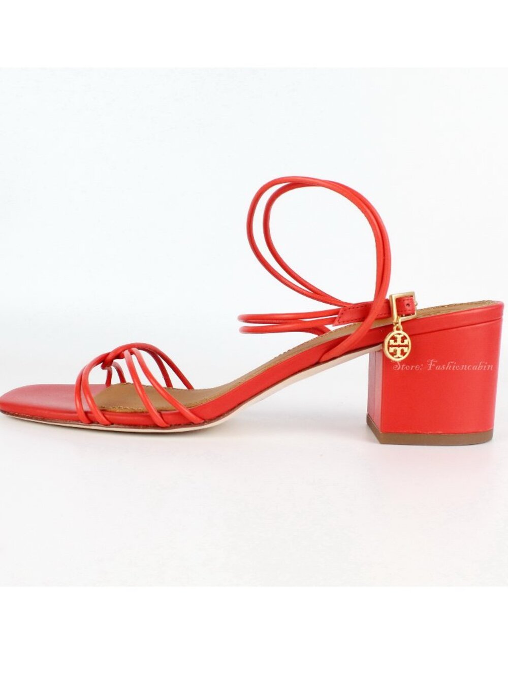 NEW Tory Burch Mini Benton Open Toe Ankle buckle Strap Leather Sandals, US 8